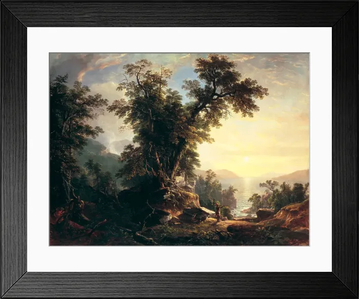 Framed Print : The Indians Vespers, 1847. Artist: Durand, Asher Brown (1796-1886) Framed Print : The Indians Vespers, 1847. Artist: Durand, Asher Brown (1796-1886)