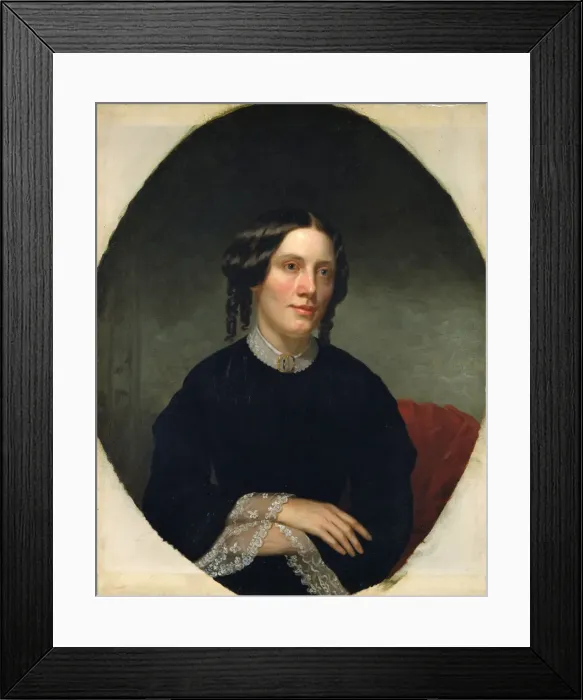 Framed Print : Portrait of Harriet Beecher Stowe (1811-1896), 1853. Artist: Fisher, Alanson (1807?1884) Framed Print : Portrait of Harriet Beecher Stowe (1811-1896), 1853. Artist: Fisher, Alanson (1807?1884)