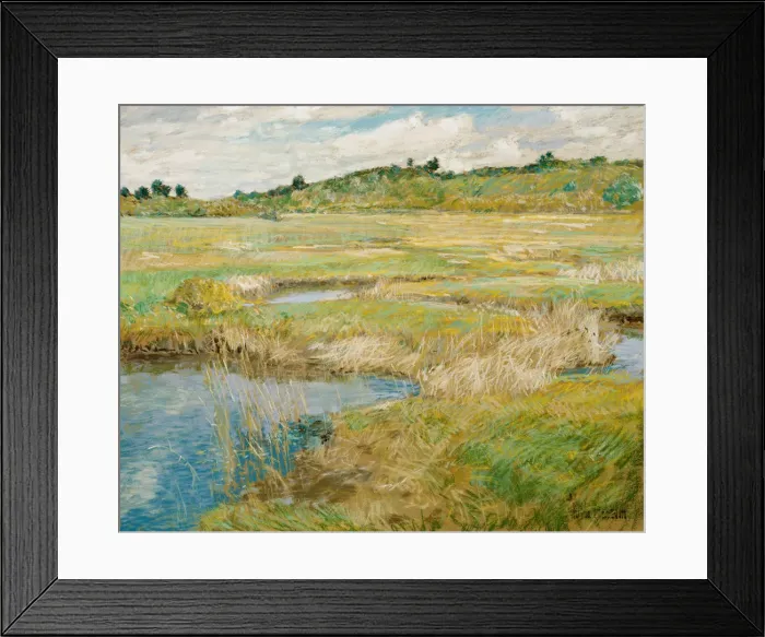 Framed Print : The Concord Meadow, c. 1890. Artist: Hassam, Childe (1859-1935) Framed Print : The Concord Meadow, c. 1890. Artist: Hassam, Childe (1859-1935)