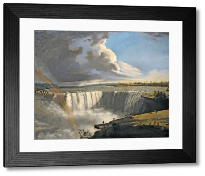 Framed Print : Niagara Falls from Table Rock, 1835. Artist: Morse, Samuel Finley Breese (1791-1872) Framed Print : Niagara Falls from Table Rock, 1835. Artist: Morse, Samuel Finley Breese (1791-1872)