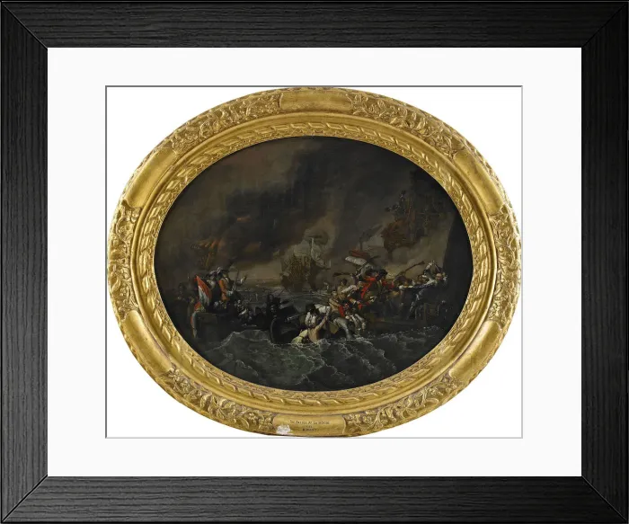 Framed Print : The Battle of La Hogue, 1820. Artist: West, Benjamin (1738-1820) Framed Print : The Battle of La Hogue, 1820. Artist: West, Benjamin (1738-1820)