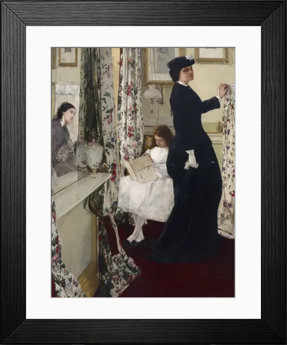 Framed Print : Harmony in Green and Rose: The Music Room, 1860. Artist: Whistler, James Abbott McNeill (1834-1903) Framed Print : Harmony in Green and Rose: The Music Room, 1860. Artist: Whistler, James Abbott McNeill (1834-1903)