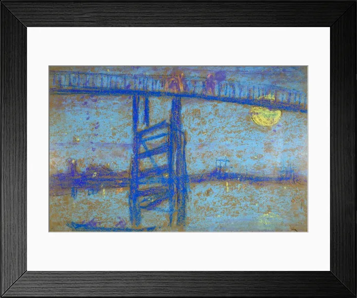 Framed Print : Nocturne: Battersea Bridge, 1872-1873. Artist: Whistler, James Abbott McNeill (1834-1903) Framed Print : Nocturne: Battersea Bridge, 1872-1873. Artist: Whistler, James Abbott McNeill (1834-1903)