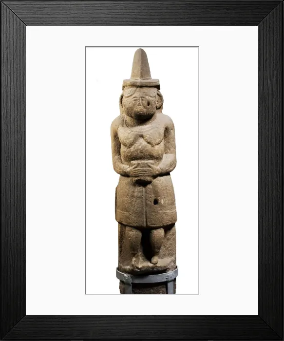 Framed Print : Idol or Stone woman (kamennaya baba), 12th century. Artist: Anthropomorphic stelaes Framed Print : Idol or Stone woman (kamennaya baba), 12th century. Artist: Anthropomorphic stelaes