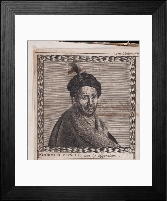 Framed Print : Muhammad (From: The order of the Inspirati), 1659. Artist: Anonymous Framed Print : Muhammad (From: The order of the Inspirati), 1659. Artist: Anonymous