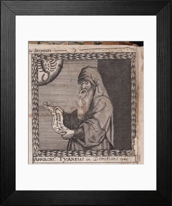 Framed Print : Apollonius of Tyana (From: The order of the Inspirati), 1659. Artist: Anonymous Framed Print : Apollonius of Tyana (From: The order of the Inspirati), 1659. Artist: Anonymous