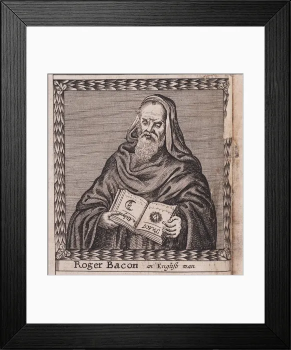 Framed Print : Roger Bacon (From: The order of the Inspirati), 1659. Artist: Anonymous Framed Print : Roger Bacon (From: The order of the Inspirati), 1659. Artist: Anonymous