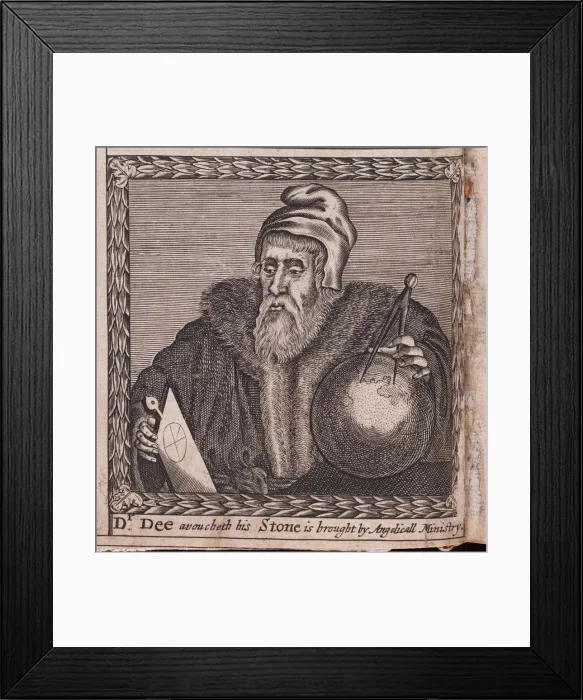 Framed Print : John Dee (From: The order of the Inspirati), 1659. Artist: Anonymous Framed Print : John Dee (From: The order of the Inspirati), 1659. Artist: Anonymous