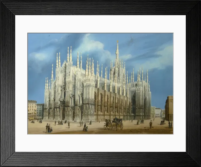 Framed Print : The Milan Cathedral, 1860s. Artist: Anonymous Framed Print : The Milan Cathedral, 1860s. Artist: Anonymous