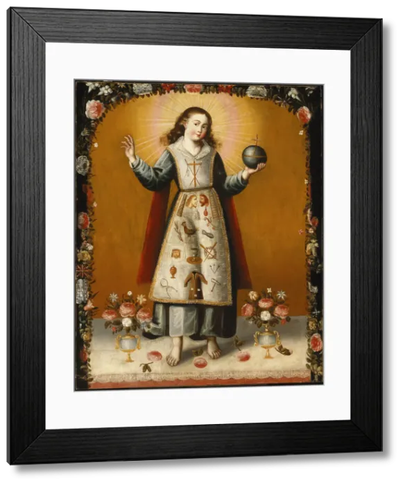 Framed Print : Christ Child with Passion Symbols, Second Half of the 17th cen Artist: Anonymous Framed Print : Christ Child with Passion Symbols, Second Half of the 17th cen Artist: Anonymous
