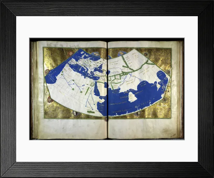 Framed Print : Geographia by Ptolemy, ca 1454. Artist: Anonymous master Framed Print : Geographia by Ptolemy, ca 1454. Artist: Anonymous master