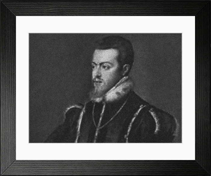Framed Print : Composer Antonio de Cabezon. Artist: Anonymous Framed Print : Composer Antonio de Cabezon. Artist: Anonymous