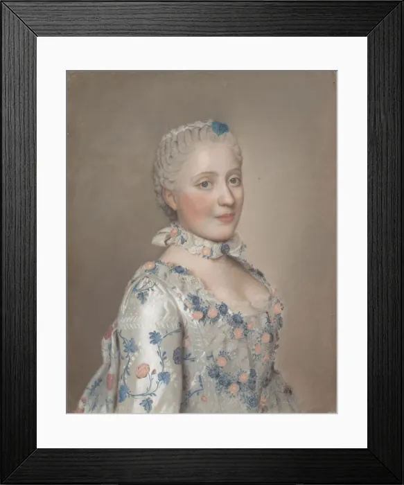 Framed Print : Portrait of Princess Maria Josepha of Saxony (1731?1767), 1749. Artist: Liotard, Jean-Etienne (1702-1789) Framed Print : Portrait of Princess Maria Josepha of Saxony (1731?1767), 1749. Artist: Liotard, Jean-Etienne (1702-1789)