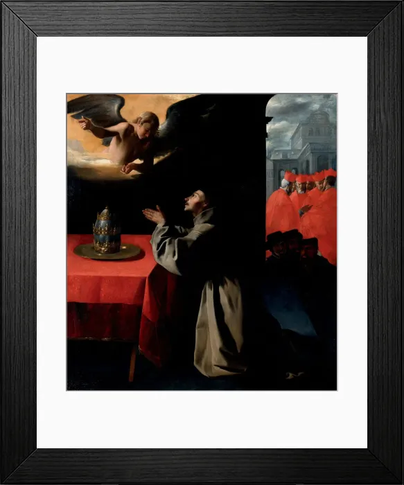 Framed Print : Saint Bonaventure, ca. 1628-1629. Artist: Zurbaran, Francisco, de (1598-1664) Framed Print : Saint Bonaventure, ca. 1628-1629. Artist: Zurbaran, Francisco, de (1598-1664)