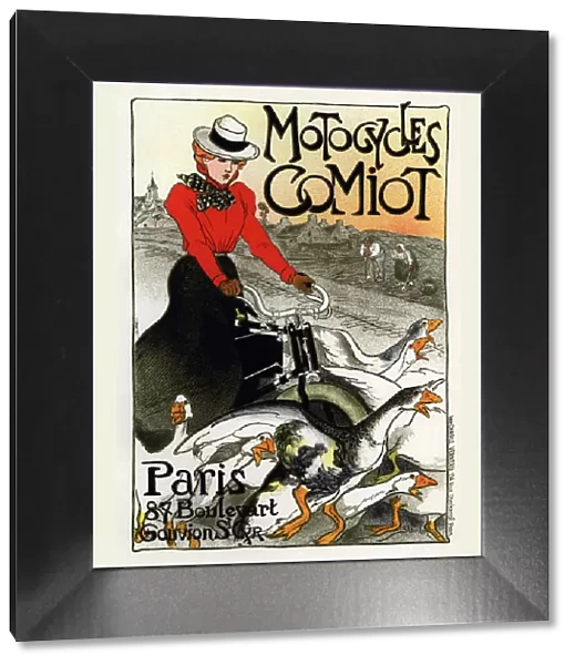 Motocycles Comiot (Advertising Poster), 1899. Artist: Steinlen, Theophile Alexandre (1859-1923)