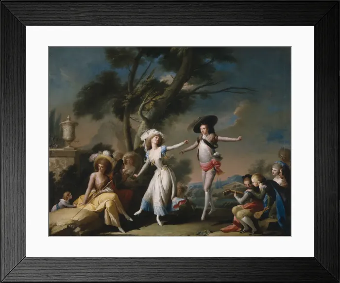 Framed Print : Bolero, c. 1785. Artist: Camaron Boronat, Jose (1731-1803) Framed Print : Bolero, c. 1785. Artist: Camaron Boronat, Jose (1731-1803)