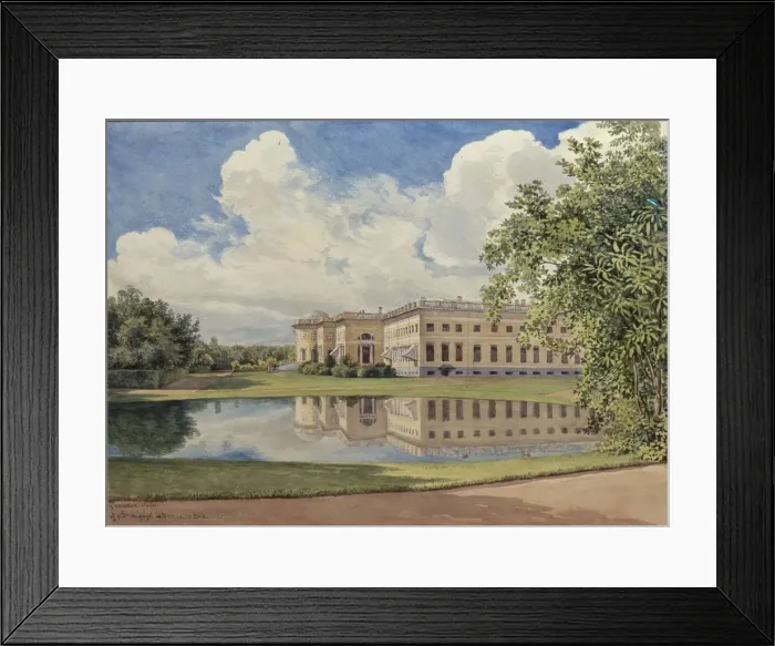 Framed Print : The Alexander Palace in Tsarskoye Selo, 1831. Artist: Reutern, Gerhard Wilhelm, von (1794-1865) Framed Print : The Alexander Palace in Tsarskoye Selo, 1831. Artist: Reutern, Gerhard Wilhelm, von (1794-1865)