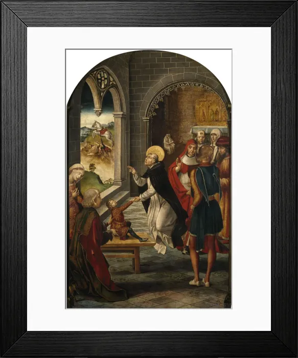 Framed Print : Saint Dominic Resurrects a Boy, 1493-1499. Artist: Berruguete, Pedro (1450-1503) Framed Print : Saint Dominic Resurrects a Boy, 1493-1499. Artist: Berruguete, Pedro (1450-1503)