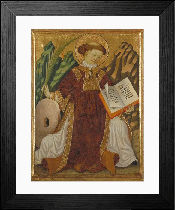 Framed Print : Saint Vincent, ca 1430. Artist: Zaortiga, Bonanat (active 15th century) Framed Print : Saint Vincent, ca 1430. Artist: Zaortiga, Bonanat (active 15th century)