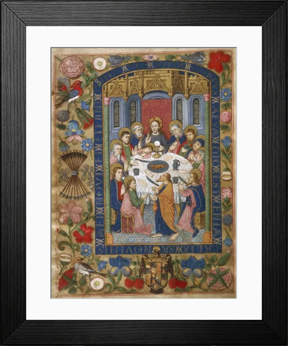 Framed Print : The Last Supper, 1502. Artist: Anonymous Framed Print : The Last Supper, 1502. Artist: Anonymous