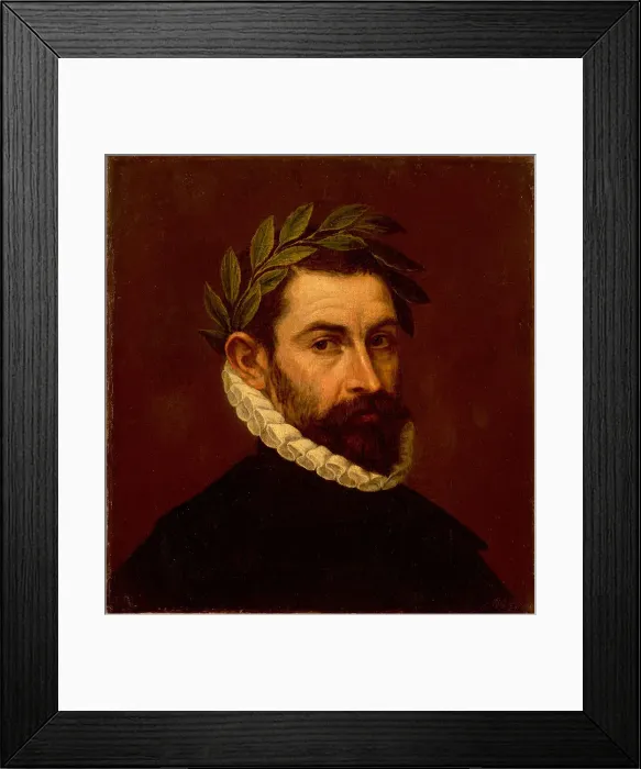 Framed Print : Portrait of the Poet Alonso de Ercilla y Zuniga (1533-1594), Between 1576 and 1578. Artist: El Greco, Dominico (1541-1614) Framed Print : Portrait of the Poet Alonso de Ercilla y Zuniga (1533-1594), Between 1576 and 1578. Artist: El Greco, Dominico (1541-1614)