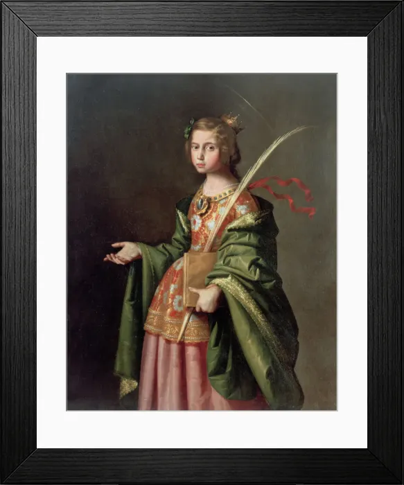 Framed Print : Saint Elizabeth of Thuringia, ca 1637-1640. Artist: Zurbaran, Francisco, de (1598-1664) Framed Print : Saint Elizabeth of Thuringia, ca 1637-1640. Artist: Zurbaran, Francisco, de (1598-1664)