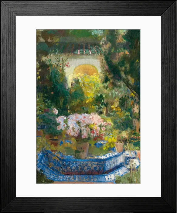 Framed Print : The Courtyard of the Sorolla House, 1917. Artist: Sorolla y Bastida, Joaquin (1863-1923) Framed Print : The Courtyard of the Sorolla House, 1917. Artist: Sorolla y Bastida, Joaquin (1863-1923)