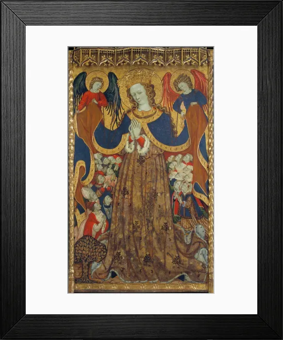 Framed Print : Virgin of Mercy, ca 1430. Artist: Zaortiga, Bonanat (active 15th century) Framed Print : Virgin of Mercy, ca 1430. Artist: Zaortiga, Bonanat (active 15th century)