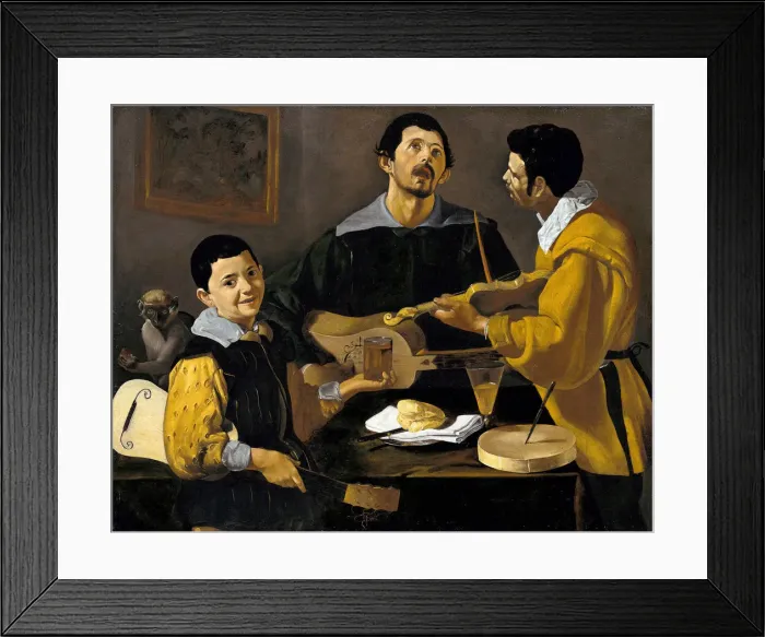 Framed Print : The Three Musicians, ca 1616. Artist: Velazquez, Diego (1599-1660) Framed Print : The Three Musicians, ca 1616. Artist: Velazquez, Diego (1599-1660)