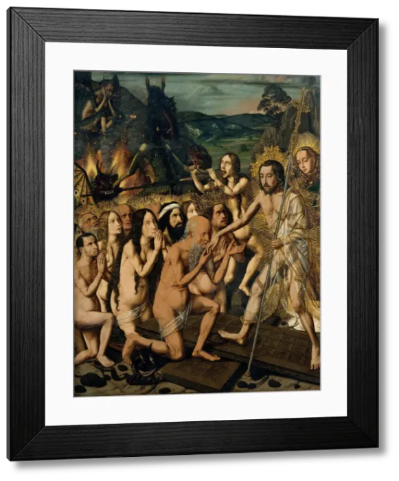 Framed Print : Descent of Christ into Limbo, ca 1475. Artist: Bermejo, Bartolome (ca 1440-ca 1498) Framed Print : Descent of Christ into Limbo, ca 1475. Artist: Bermejo, Bartolome (ca 1440-ca 1498)