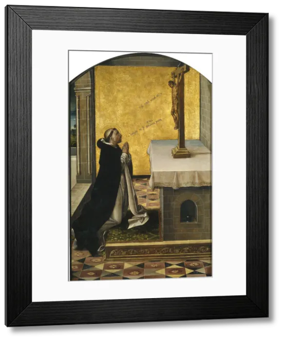 Framed Print : Saint Peter Martyr at Prayer, 1493-1499. Artist: Berruguete, Pedro (1450-1503) Framed Print : Saint Peter Martyr at Prayer, 1493-1499. Artist: Berruguete, Pedro (1450-1503)
