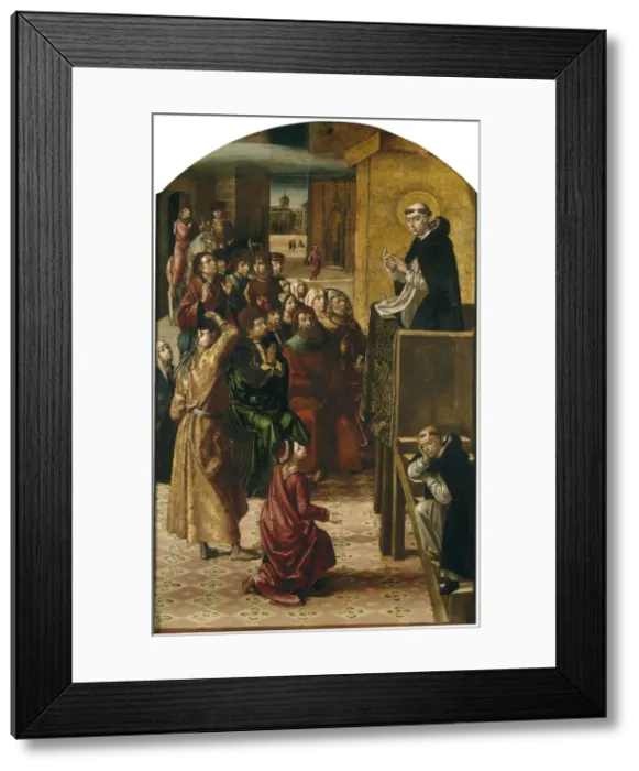 Framed Print : The Miracle of the Cloud, 1493-1499. Artist: Berruguete, Pedro (1450-1503) Framed Print : The Miracle of the Cloud, 1493-1499. Artist: Berruguete, Pedro (1450-1503)