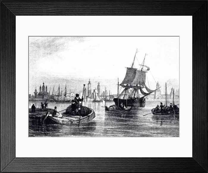 Framed Print : View of Arkhangelsk, 1835. Artist: Anonymous Framed Print : View of Arkhangelsk, 1835. Artist: Anonymous