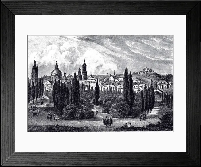Framed Print : View of Lemberg, ca 1845. Artist: Anonymous Framed Print : View of Lemberg, ca 1845. Artist: Anonymous