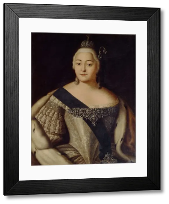 Framed Print : Portrait of Empress Elisabeth (1709-1762), Second Half of the 18th cen Artist: Anonymous Framed Print : Portrait of Empress Elisabeth (1709-1762), Second Half of the 18th cen Artist: Anonymous