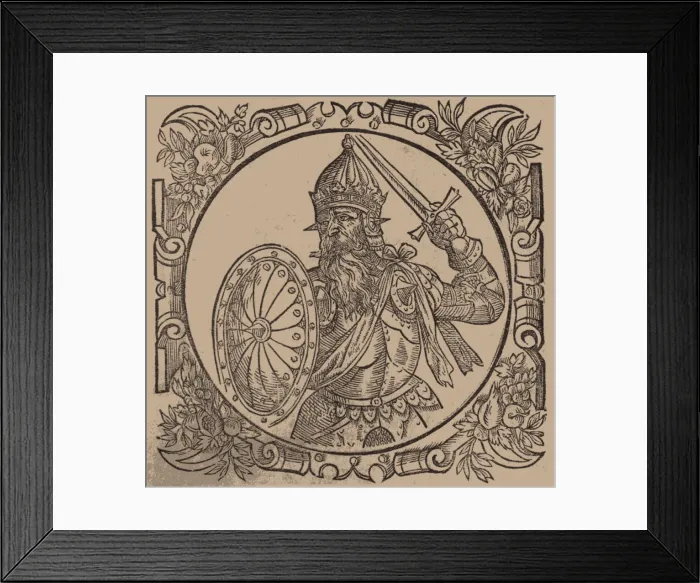 Framed Print : Mindaugas, King of Lithuania (From: Sarmatiae Europeae desscriprio... by A. Guagnini), 1578. Artist: Anonymous Framed Print : Mindaugas, King of Lithuania (From: Sarmatiae Europeae desscriprio... by A. Guagnini), 1578. Artist: Anonymous
