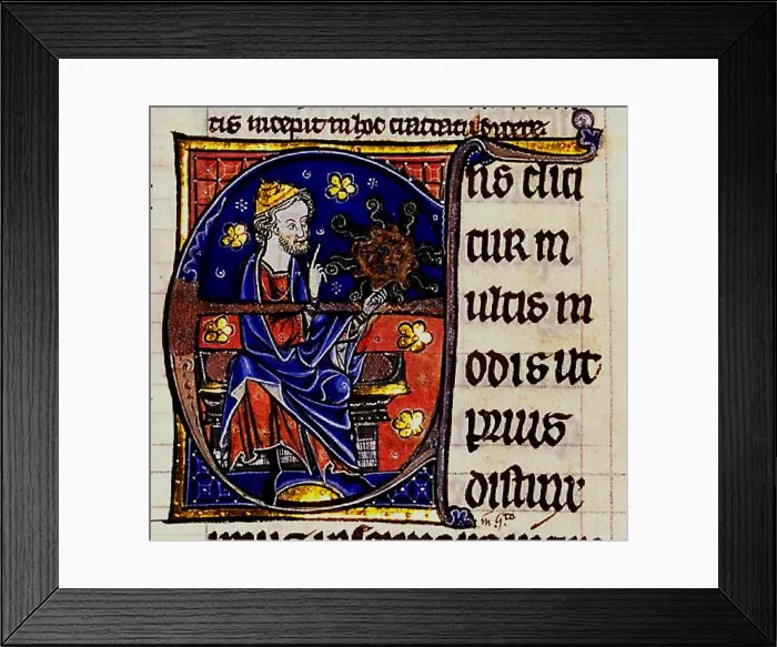 Framed Print : Aristotle. From: Commentarium magnum Averrois in Aristotelis De Anima libros, 13th century. Artist: Anonymous Framed Print : Aristotle. From: Commentarium magnum Averrois in Aristotelis De Anima libros, 13th century. Artist: Anonymous