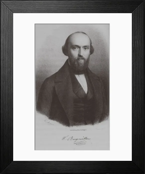 Framed Print : Portrait of the composer Johann Friedrich Franz Burgmuller (1806-1874), c. 1840. Artist: Anonymous Framed Print : Portrait of the composer Johann Friedrich Franz Burgmuller (1806-1874), c. 1840. Artist: Anonymous