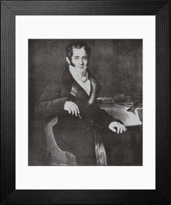 Framed Print : Portrait of the architect Carlo Rossi (1775-1849) (after Ch. Mitoire). Artist: Anonymous Framed Print : Portrait of the architect Carlo Rossi (1775-1849) (after Ch. Mitoire). Artist: Anonymous