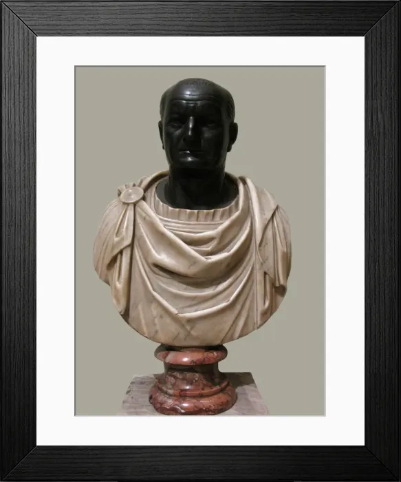 Framed Print : Bust of Vespasian, 1st H. 1st cen. AD. Artist: Art of Ancient Rome, Classical sculpture Framed Print : Bust of Vespasian, 1st H. 1st cen. AD. Artist: Art of Ancient Rome, Classical sculpture