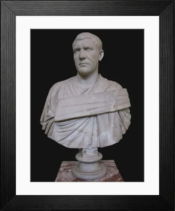 Framed Print : Bust of Philip the Arab, 3rd cen. AD. Artist: Art of Ancient Rome, Classical sculpture Framed Print : Bust of Philip the Arab, 3rd cen. AD. Artist: Art of Ancient Rome, Classical sculpture