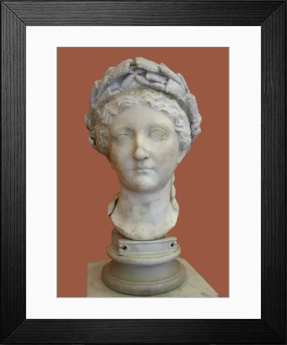 Framed Print : Bust of Livia Drusilla, 1st H. 1st cen. AD. Artist: Art of Ancient Rome, Classical sculpture Framed Print : Bust of Livia Drusilla, 1st H. 1st cen. AD. Artist: Art of Ancient Rome, Classical sculpture