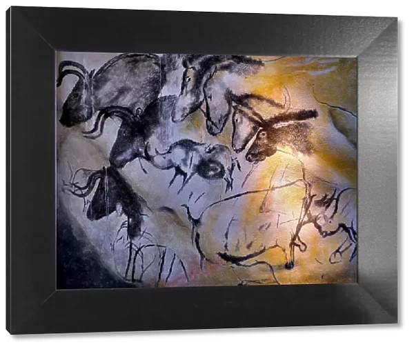 Painting in the Chauvet cave, 32, 000-30, 000 BC. Artist: Art of the Upper Paleolithic