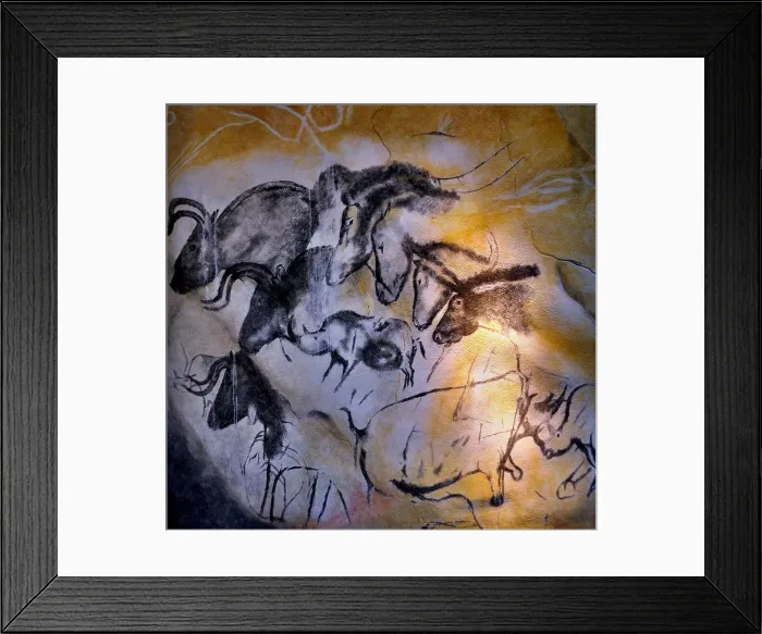 Framed Print : Painting in the Chauvet cave, 32, 000-30, 000 BC. Artist: Art of the Upper Paleolithic Framed Print : Painting in the Chauvet cave, 32, 000-30, 000 BC. Artist: Art of the Upper Paleolithic
