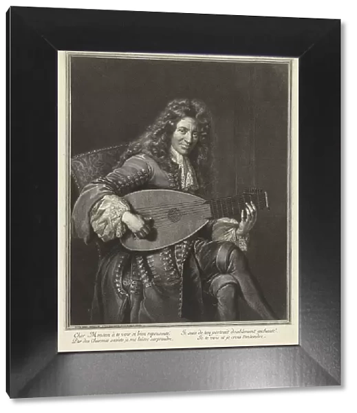 Portrait of the Lutenist and Composer Charles Mouton (c. 1626-1710), ca. 1695. Artist: Edelinck, Gerard (1640-1707)