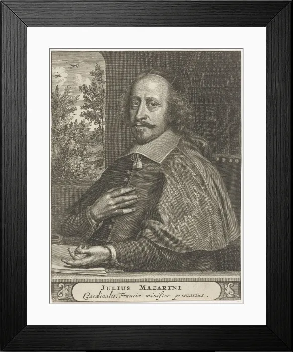 Framed Print : Portrait of Cardinal Mazarin, 1660s-1670s. Artist: Hagen, Christiaan (active 1660-1690) Framed Print : Portrait of Cardinal Mazarin, 1660s-1670s. Artist: Hagen, Christiaan (active 1660-1690)
