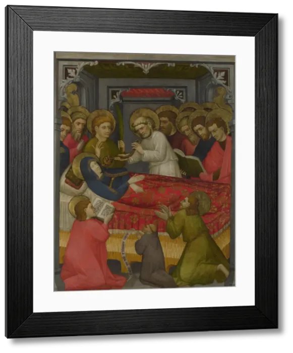 Framed Print : The Death of the Virgin, c. 1425. Artist: Tyrolese (active 1420-1430) Framed Print : The Death of the Virgin, c. 1425. Artist: Tyrolese (active 1420-1430)