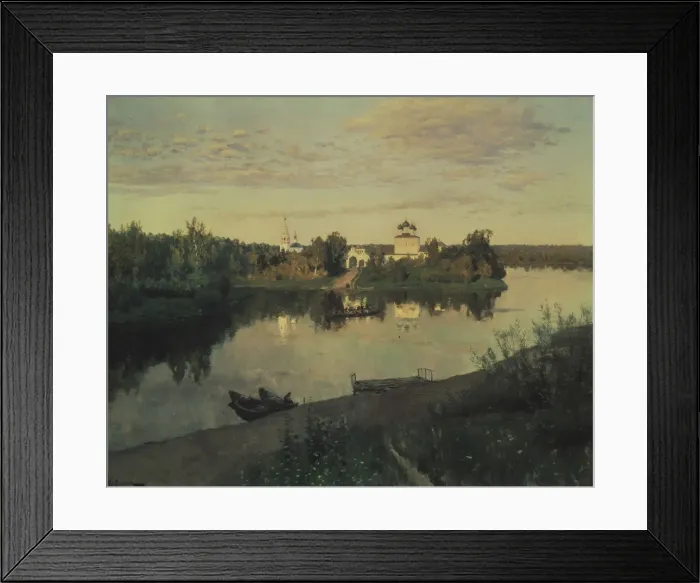 Framed Print : The Evening Ringing, 1892. Artist: Levitan, Isaak Ilyich (1860-1900) Framed Print : The Evening Ringing, 1892. Artist: Levitan, Isaak Ilyich (1860-1900)