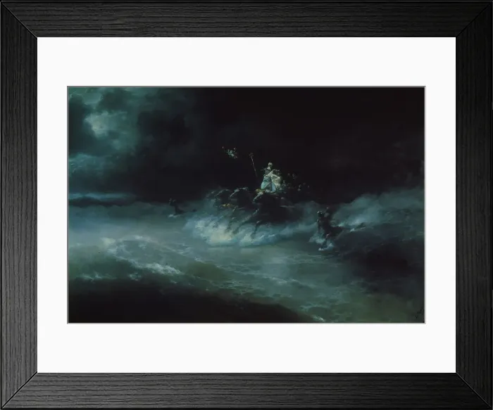 Framed Print : Poseidons travel over the sea, 1894. Artist: Aivazovsky, Ivan Konstantinovich (1817-1900) Framed Print : Poseidons travel over the sea, 1894. Artist: Aivazovsky, Ivan Konstantinovich (1817-1900)