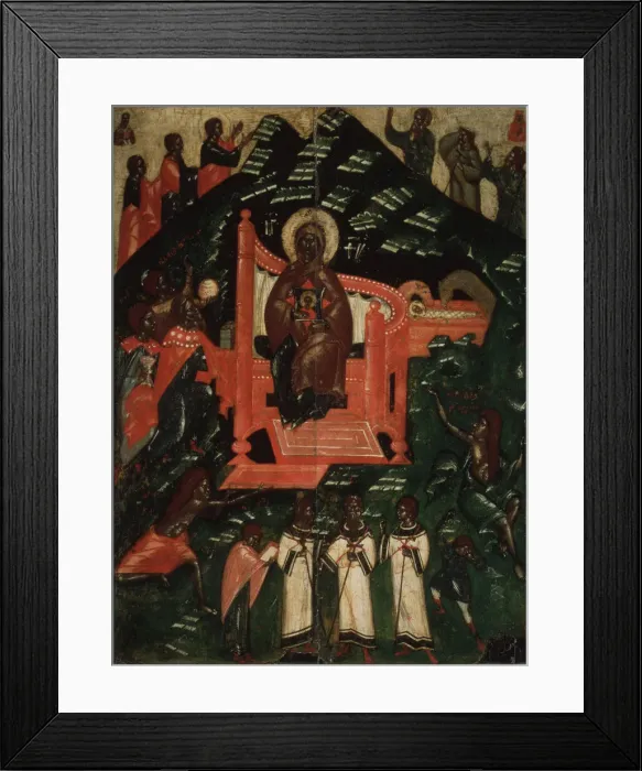 Framed Print : The Synaxis of the Virgin, End of 14th cen Artist: Russian icon Framed Print : The Synaxis of the Virgin, End of 14th cen Artist: Russian icon